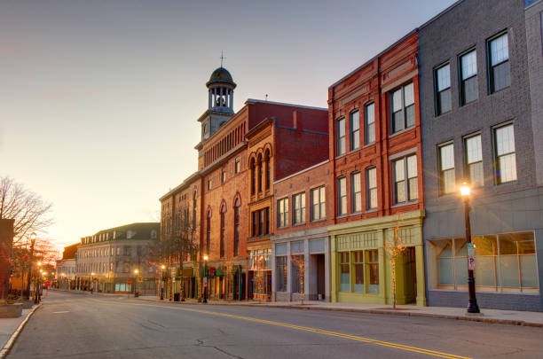 Downtown Biddeford, Maine, looking toward City Hall